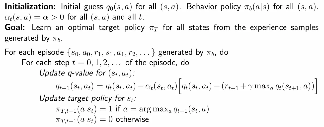 Q-learning 离线学习版本